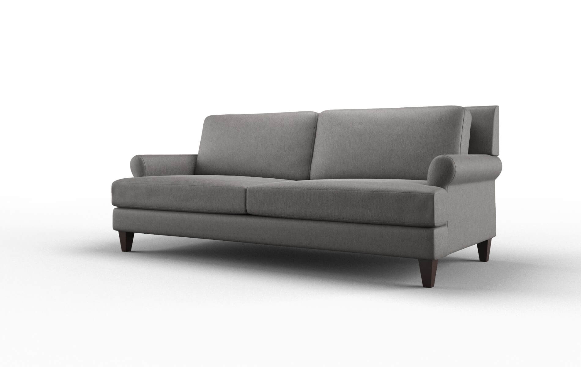 Stockholm Cosmo Charcoal Sofa espresso legs 4