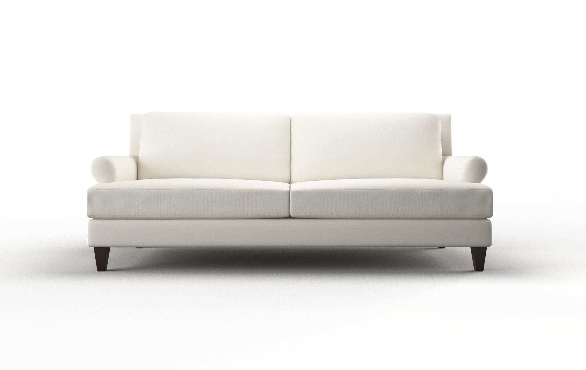 Stockholm Cosmo Ivory Sofa espresso legs 1