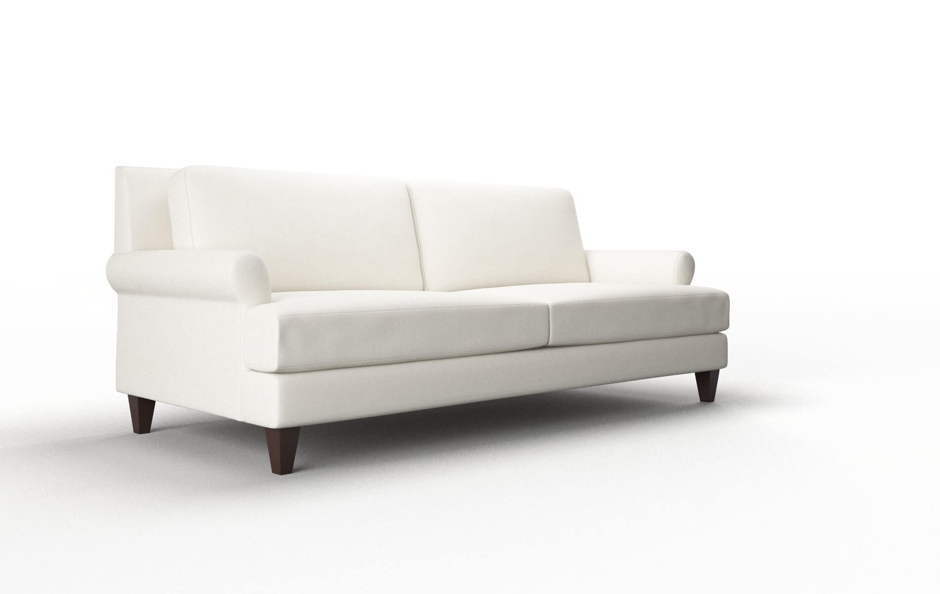 Stockholm Cosmo Ivory Sofa espresso legs 2
