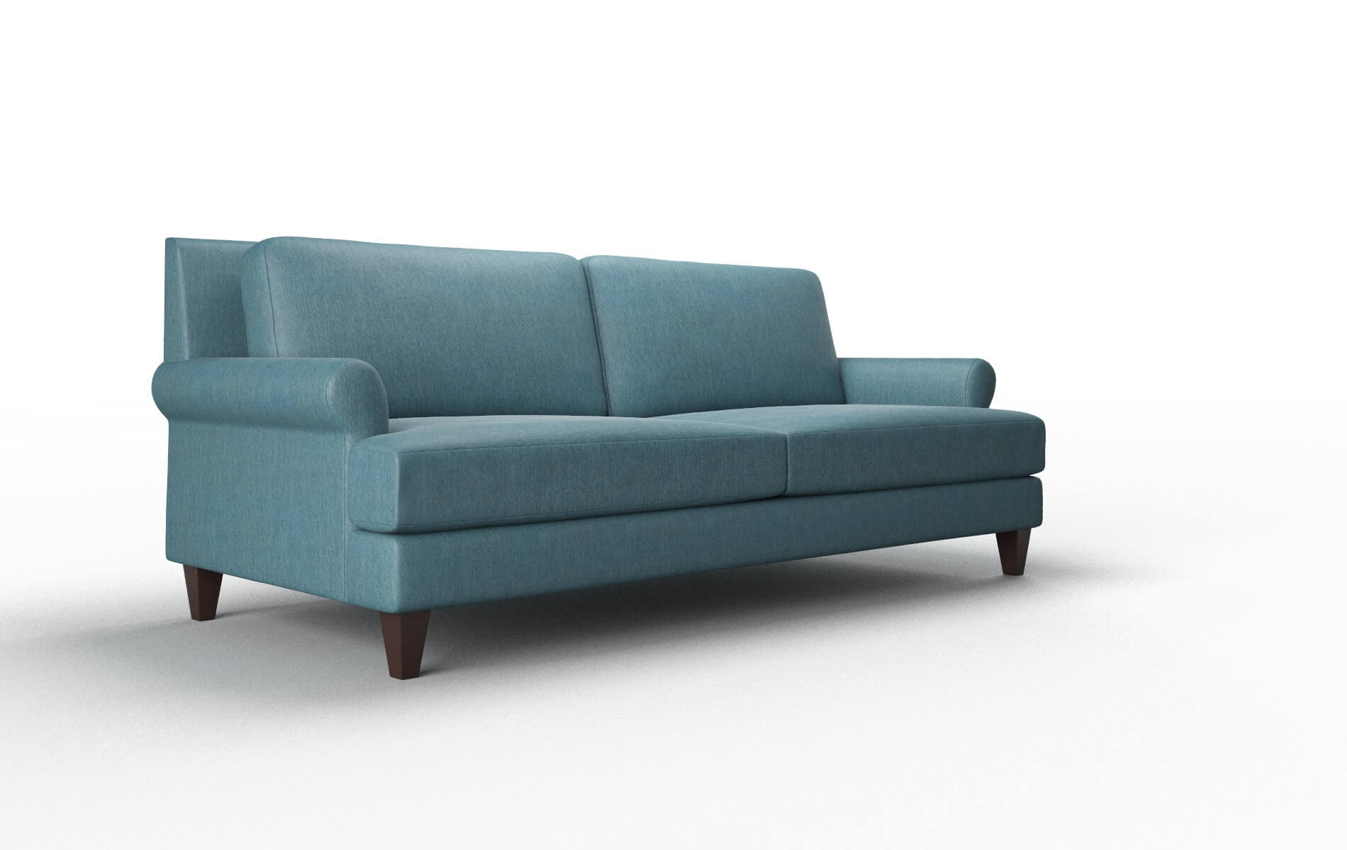 Stockholm Cosmo Teal Sofa espresso legs 2