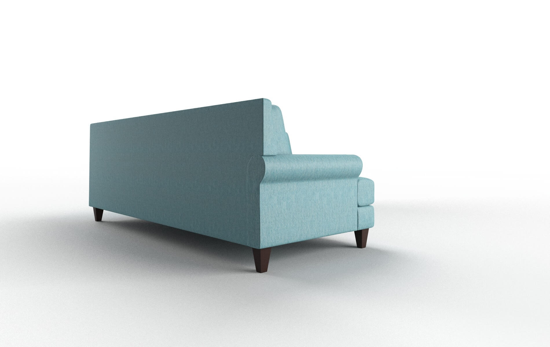 Stockholm Cosmo Turquoise Sectional espresso legs 3