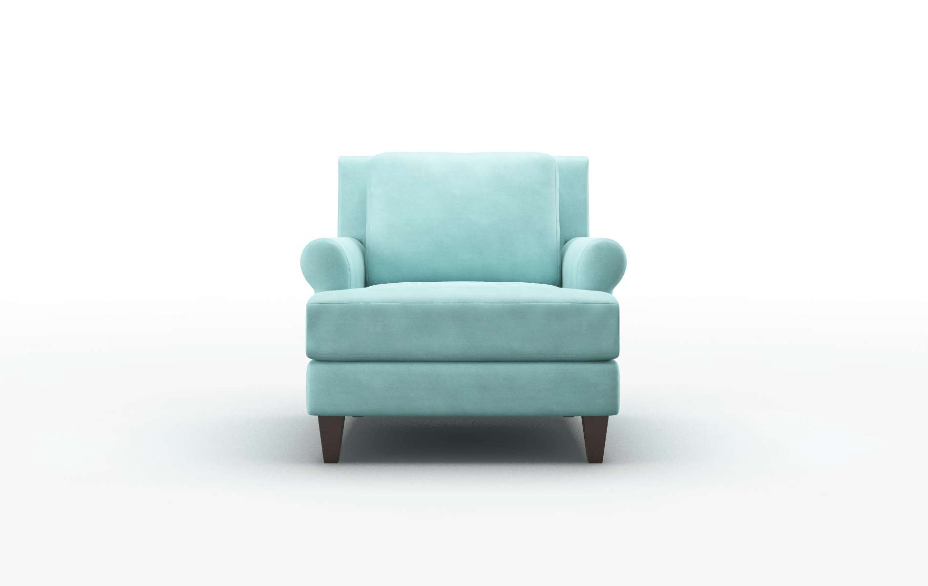 Stockholm Curious Turquoise Chair espresso legs 1