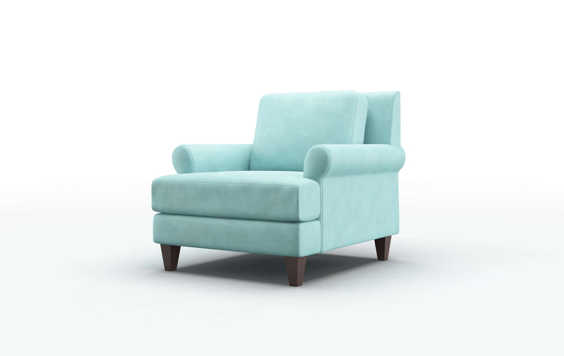 Stockholm Curious Turquoise Chair espresso legs 4
