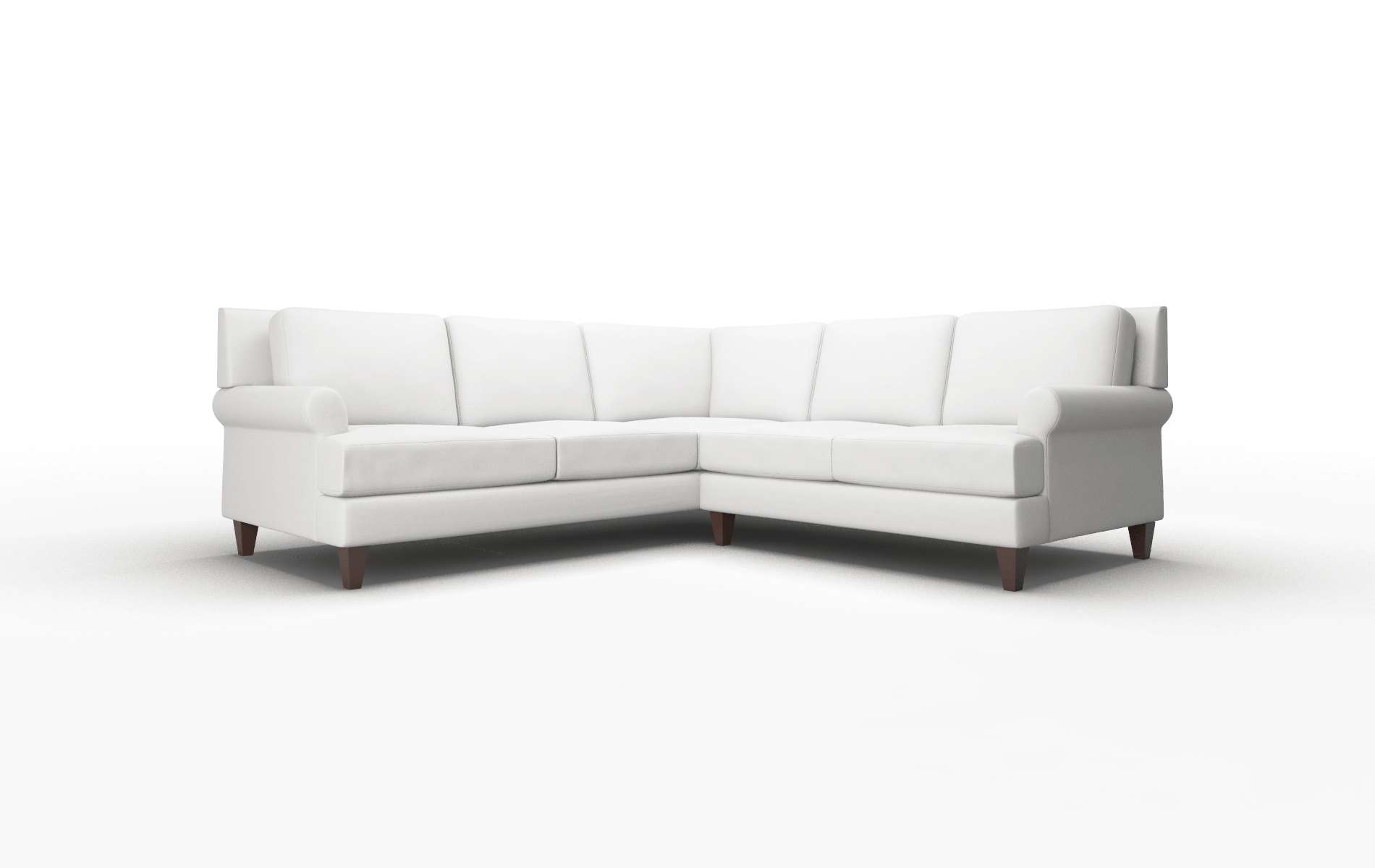 Stockholm Dawson Platinum Sectional espresso legs 1