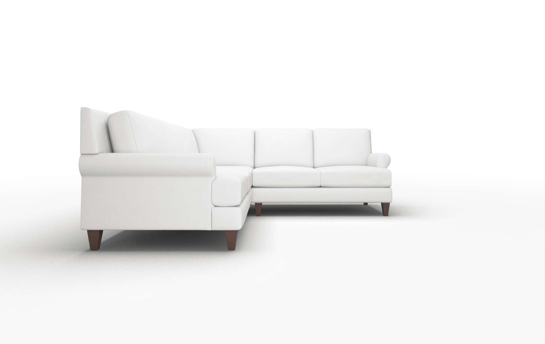 Stockholm Dawson Platinum Sectional espresso legs 2