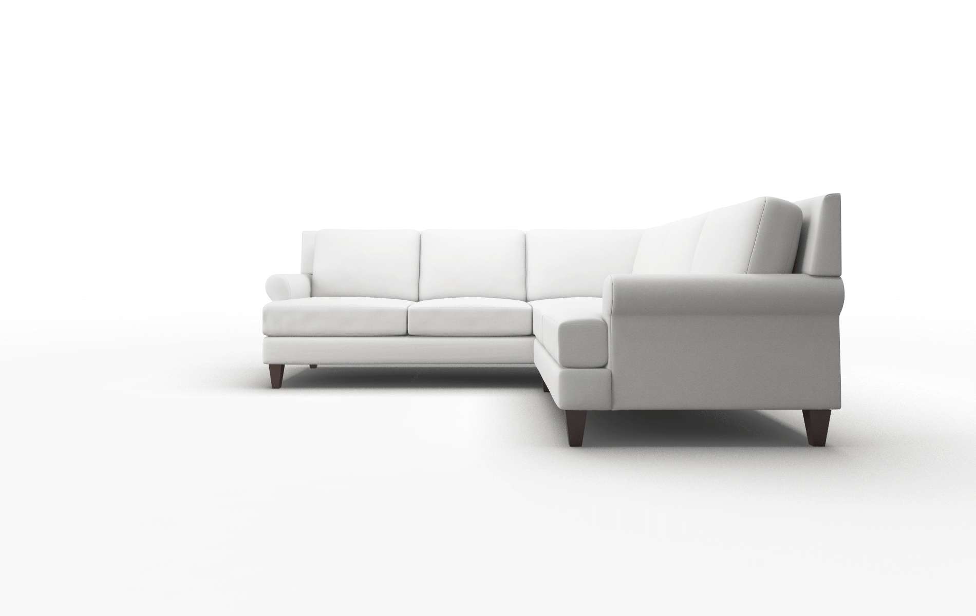 Stockholm Dawson Platinum Sectional espresso legs 5