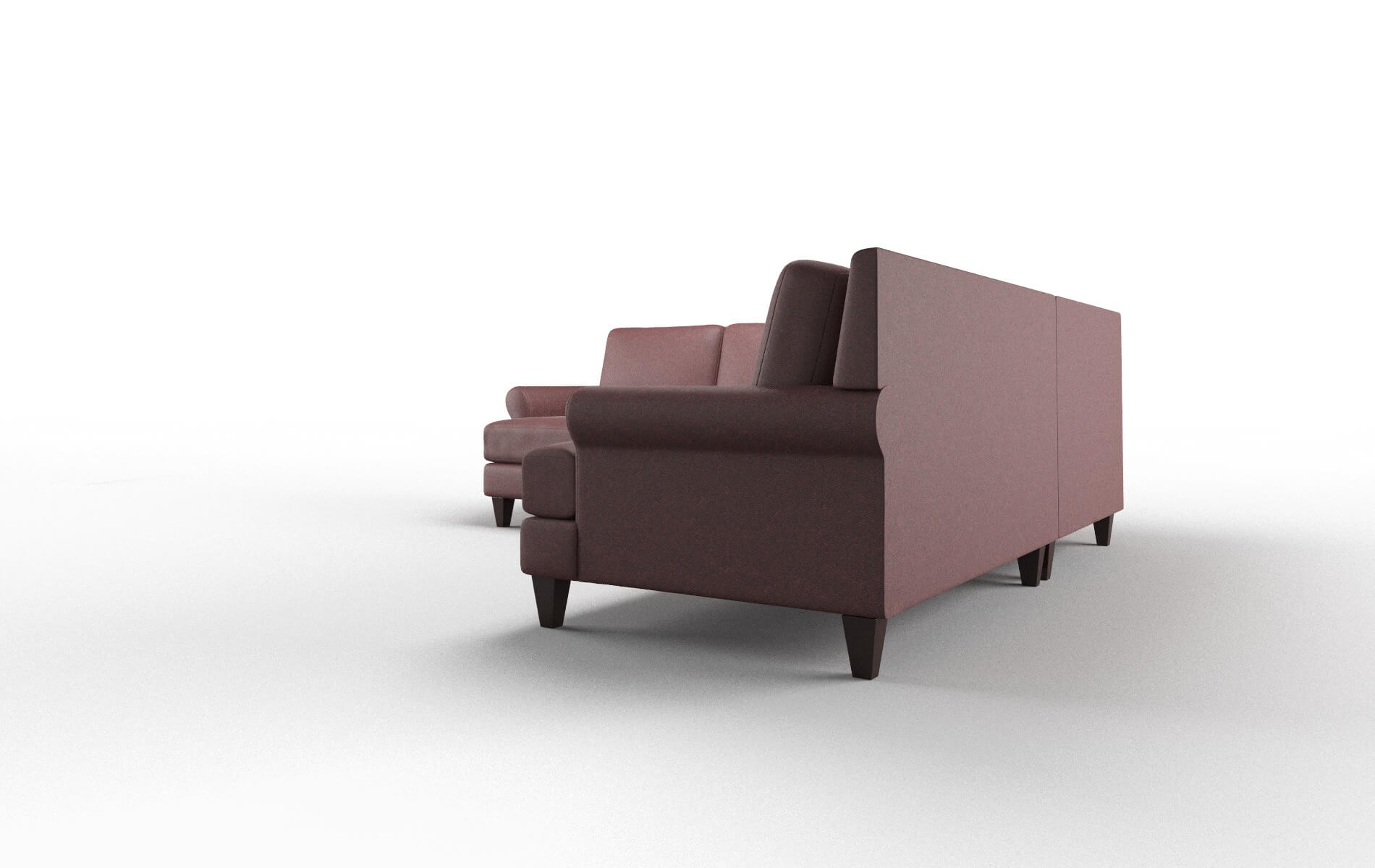 Stockholm Derby Berry Sectional espresso legs 4