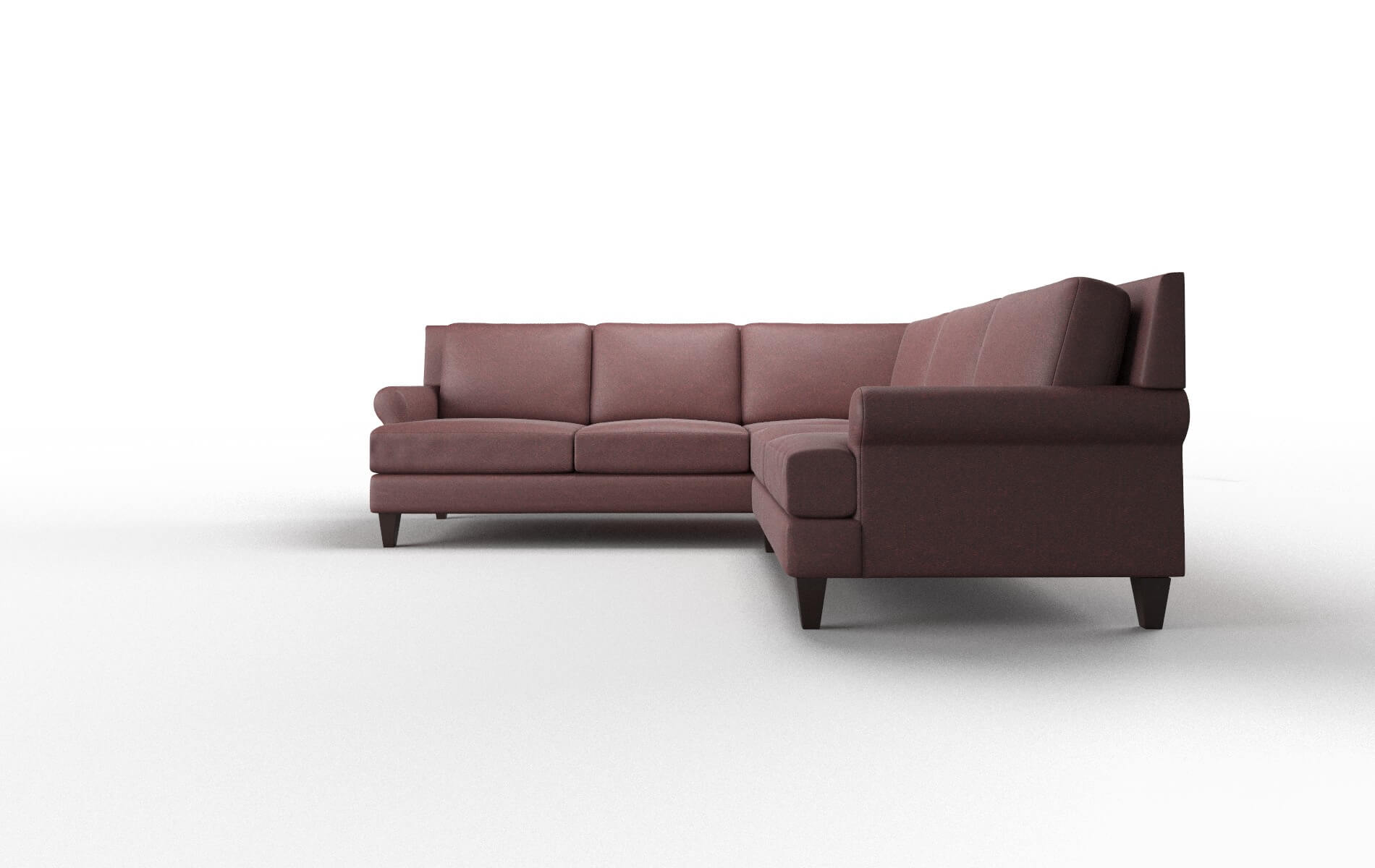 Stockholm Derby Berry Sectional espresso legs 5
