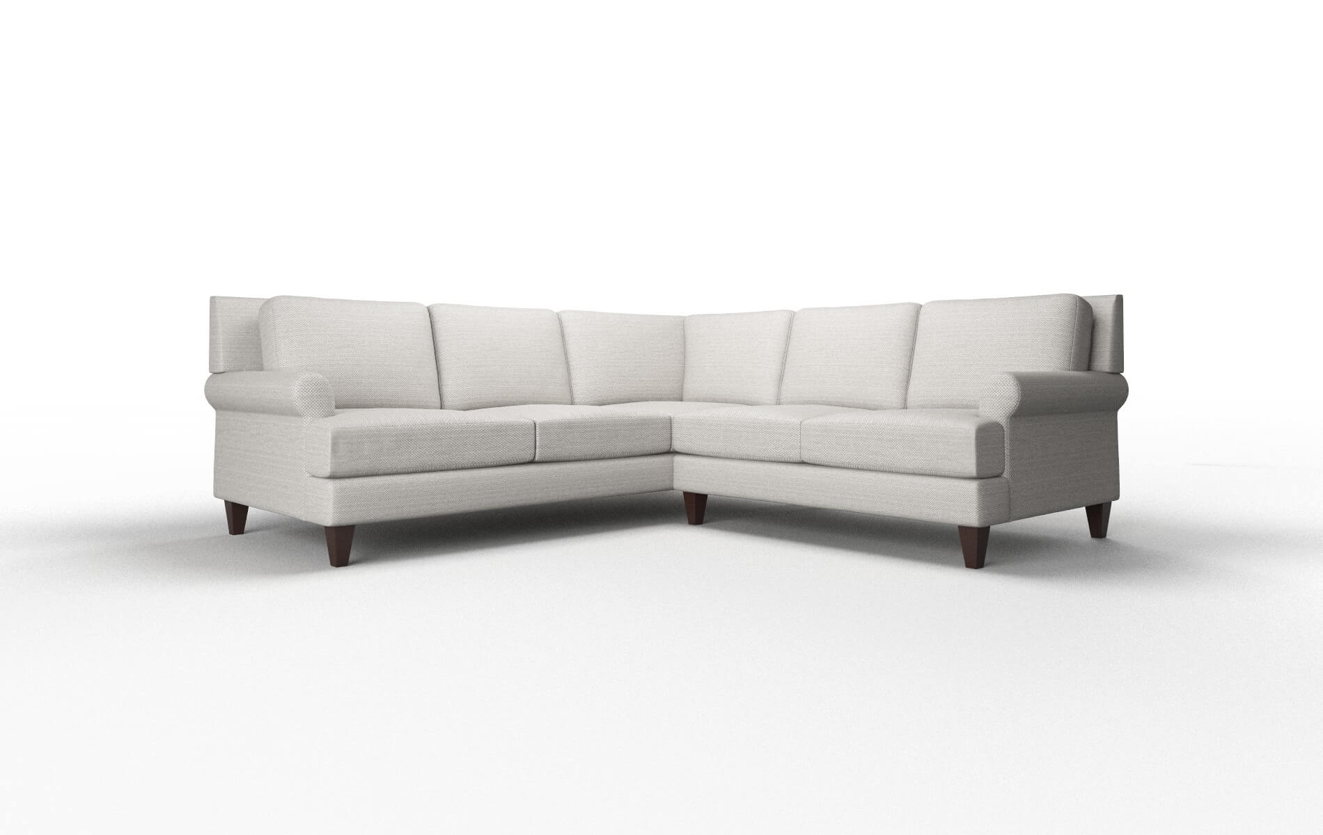 Stockholm Derby Grey Sectional espresso legs 1