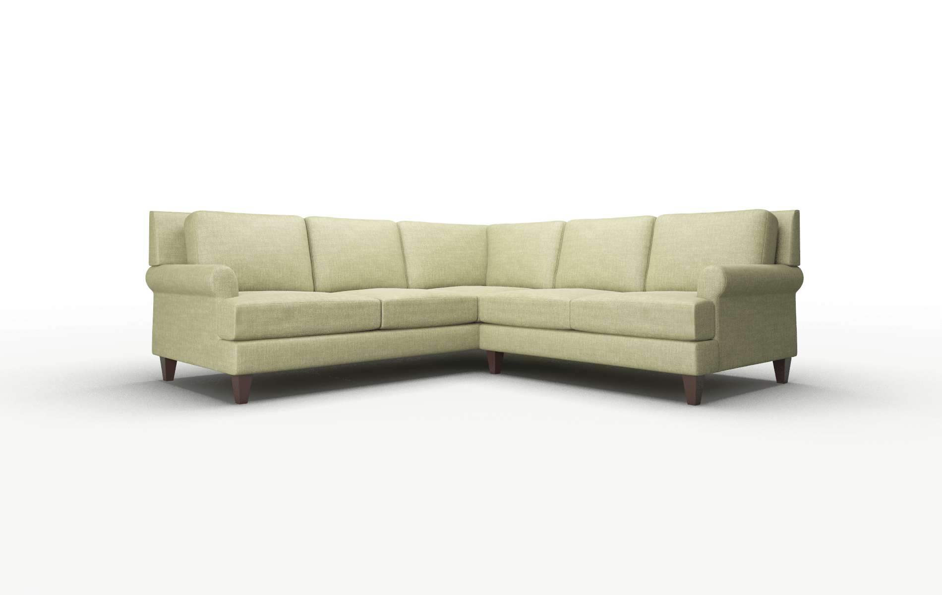 Stockholm Durham Lime Sectional espresso legs 1