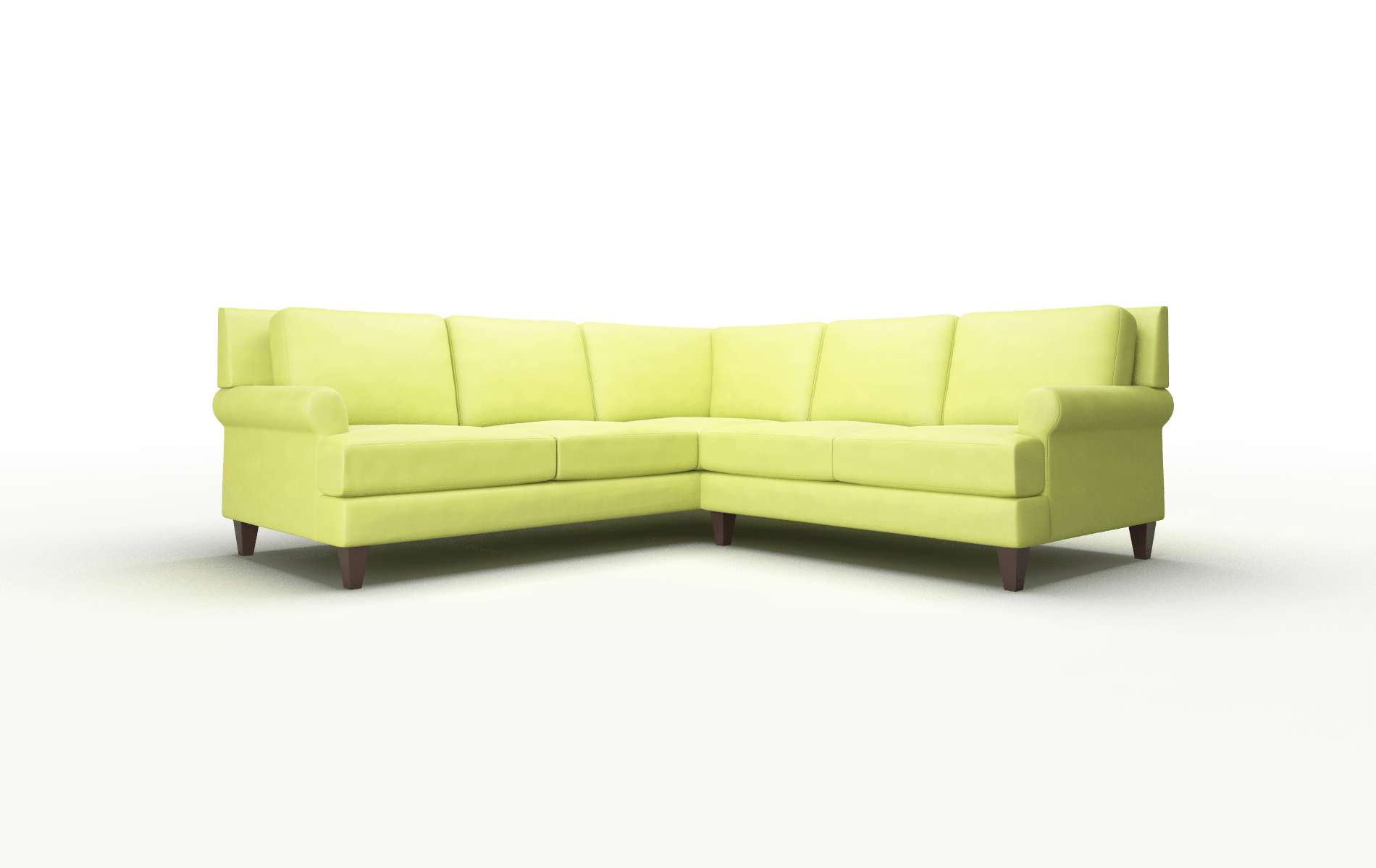 Stockholm Hathaway Apple Sectional espresso legs 1