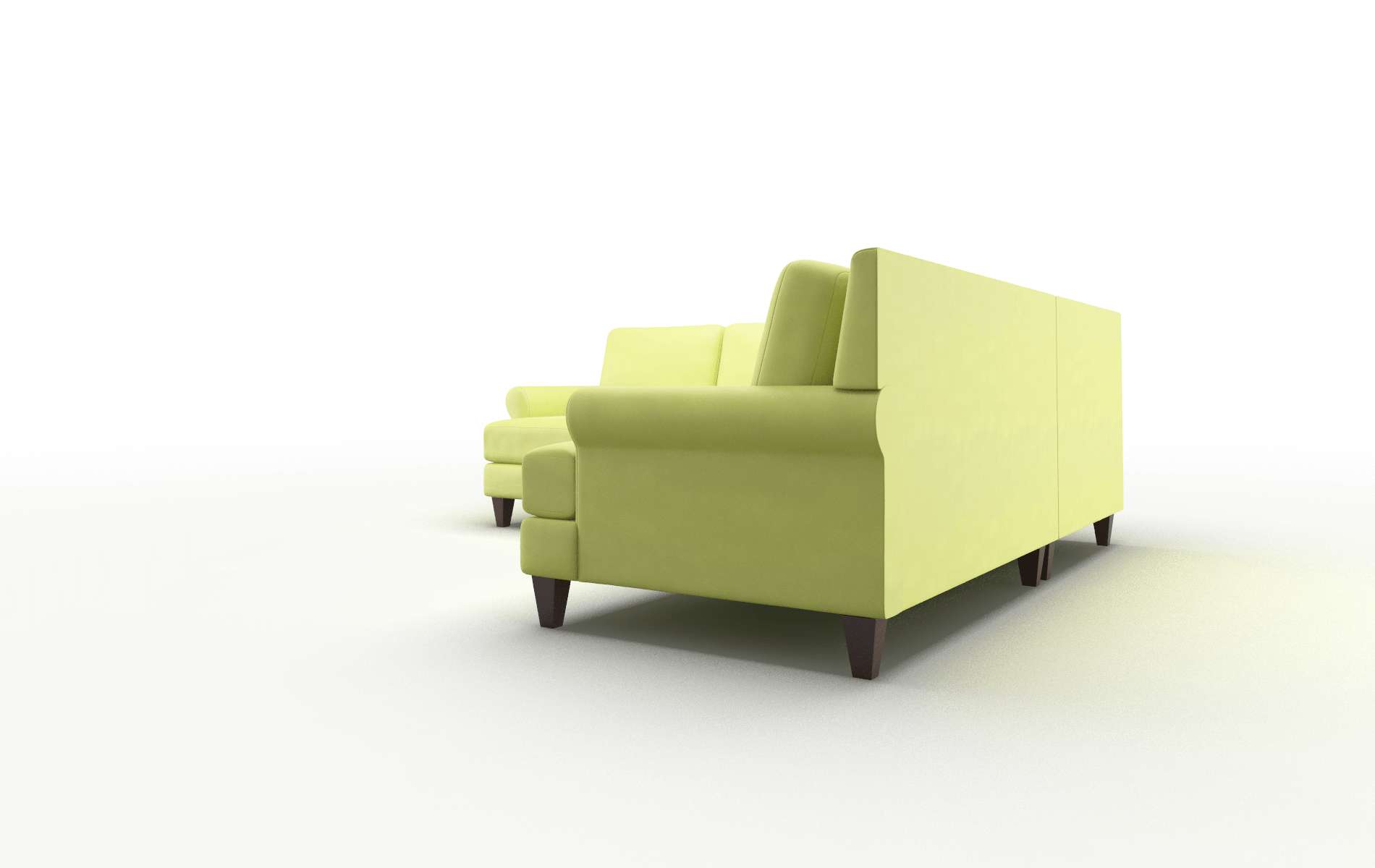 Stockholm Hathaway Apple Sectional espresso legs 4