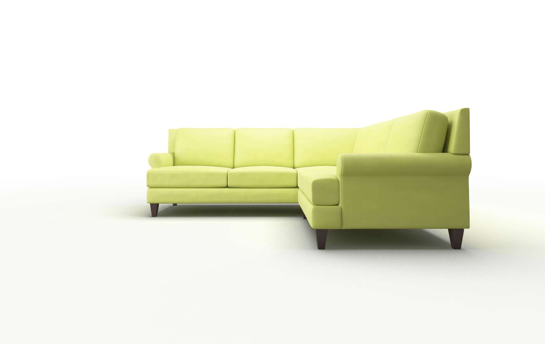 Stockholm Hathaway Apple Sectional espresso legs 5