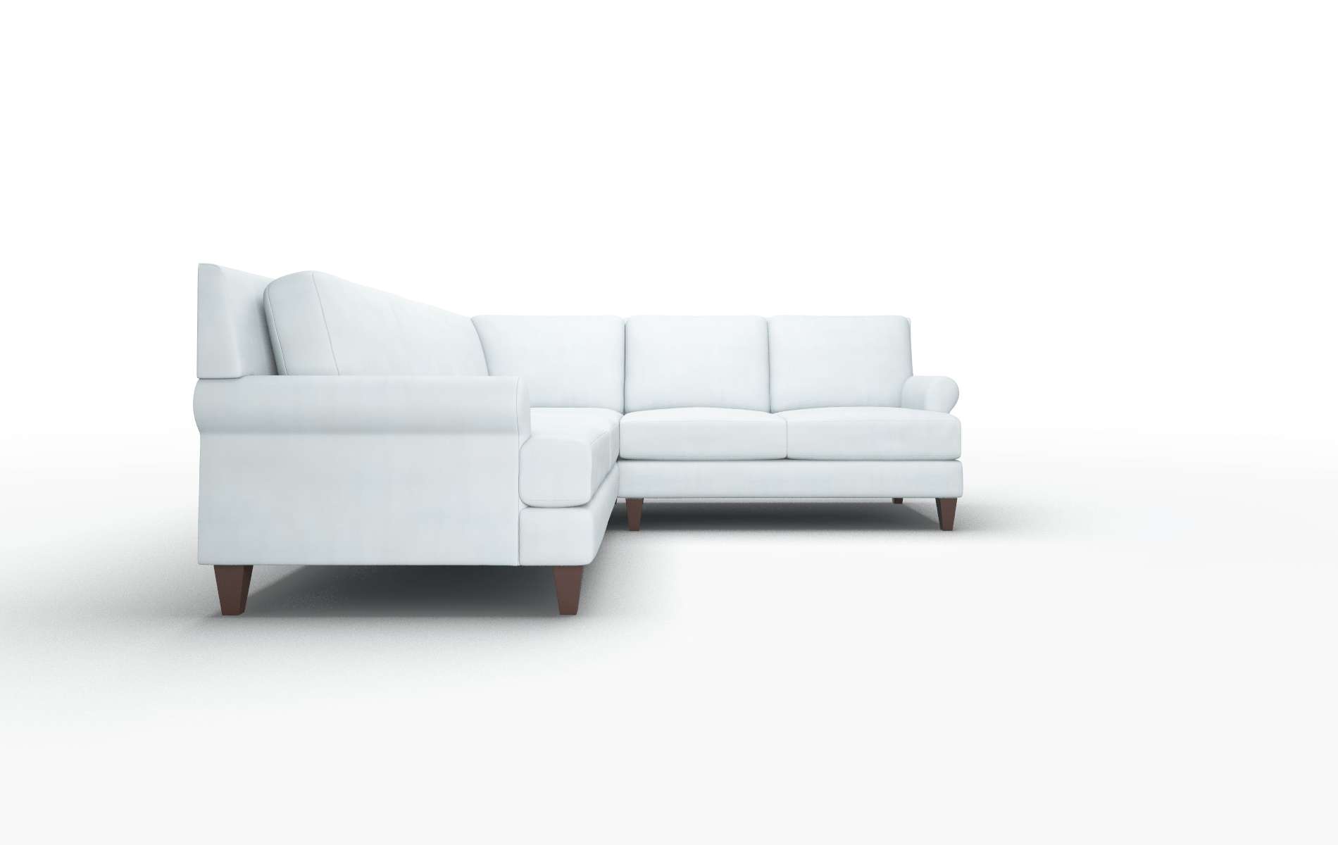 Stockholm Hathaway Aqua Sectional espresso legs 2