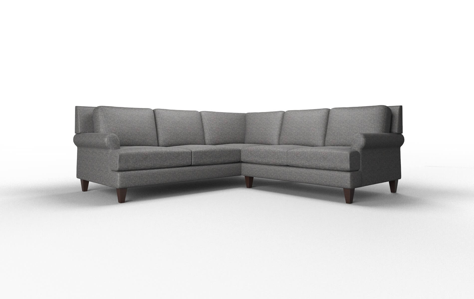 Stockholm Insight Charcoal Sectional espresso legs 1