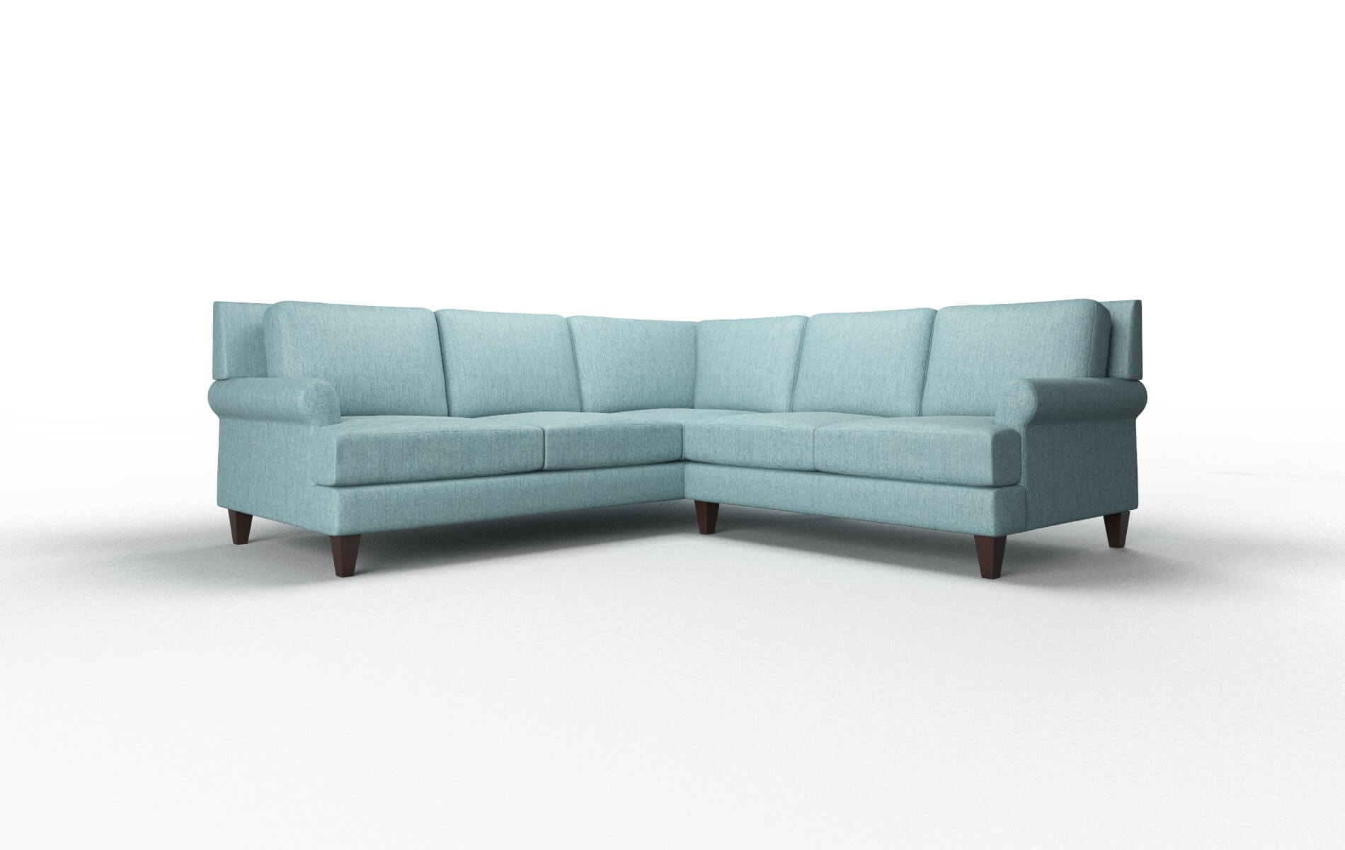 Stockholm Insight Peacock Sectional espresso legs 1
