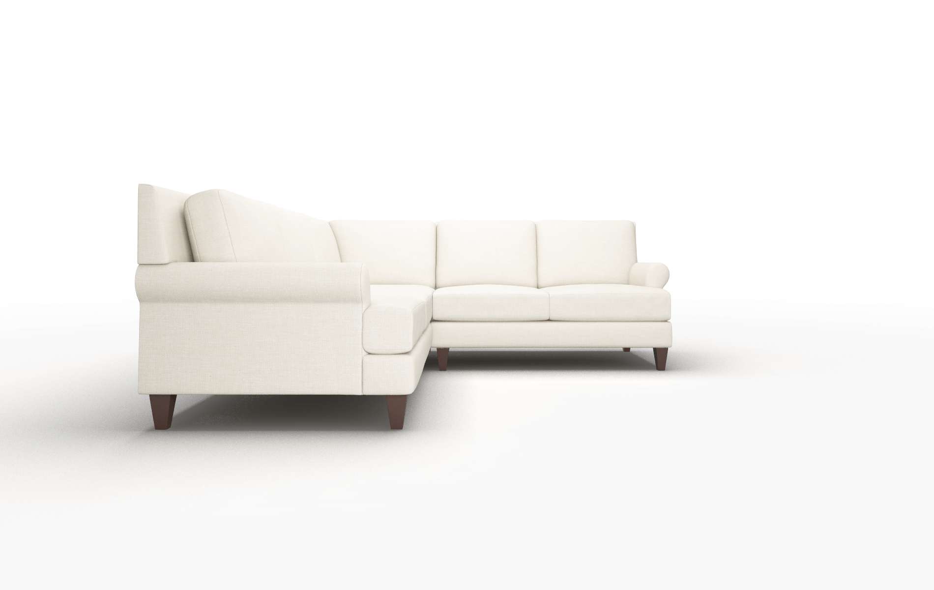 Stockholm Keylargo Almond Sectional espresso legs 2