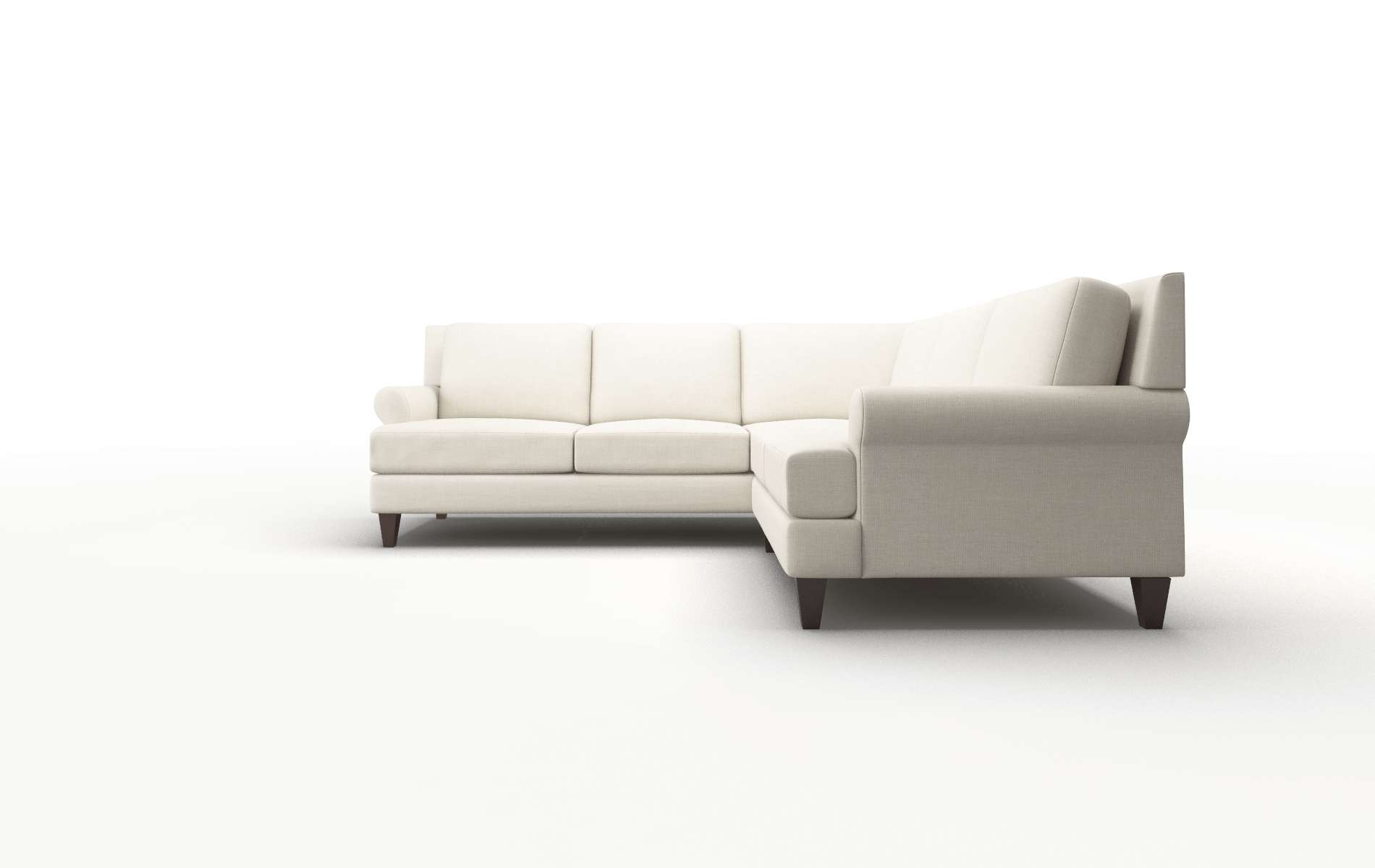 Stockholm Keylargo Almond Sectional espresso legs 5