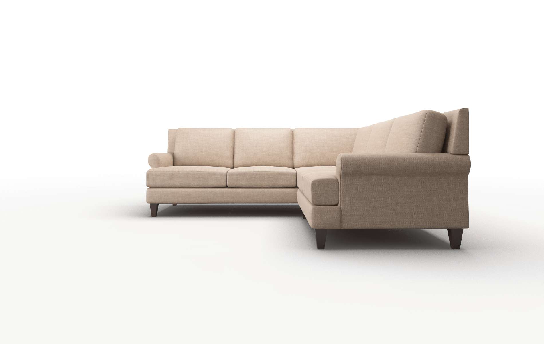 Stockholm Keylargo Mink Sectional espresso legs 5