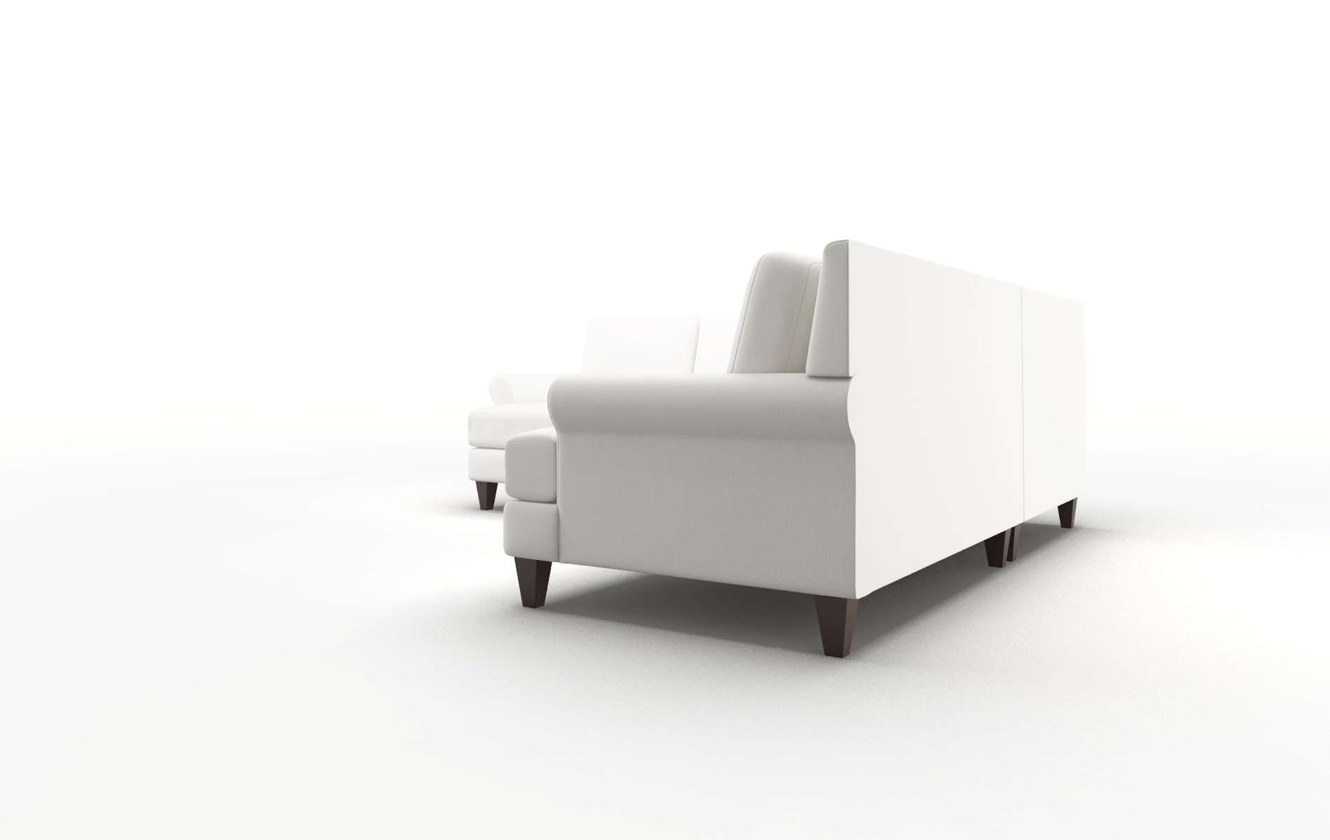 Stockholm Keylargo Oatmeal Sectional espresso legs 4
