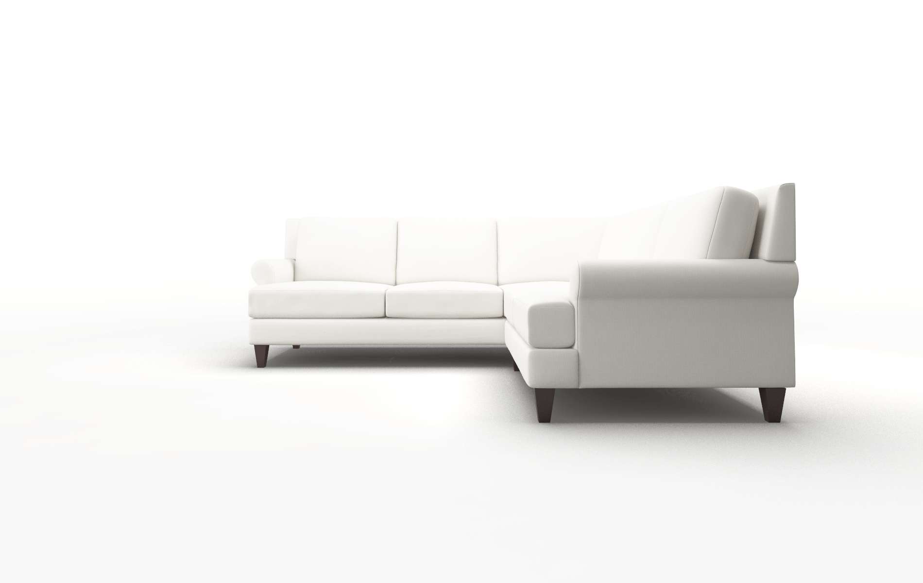 Stockholm Keylargo Oatmeal Sectional espresso legs 5