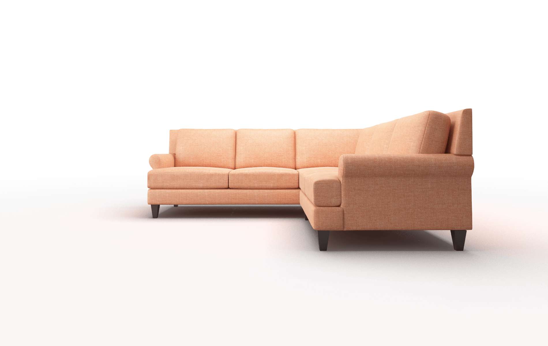 Stockholm Keylargo Terracotta Sectional espresso legs 5