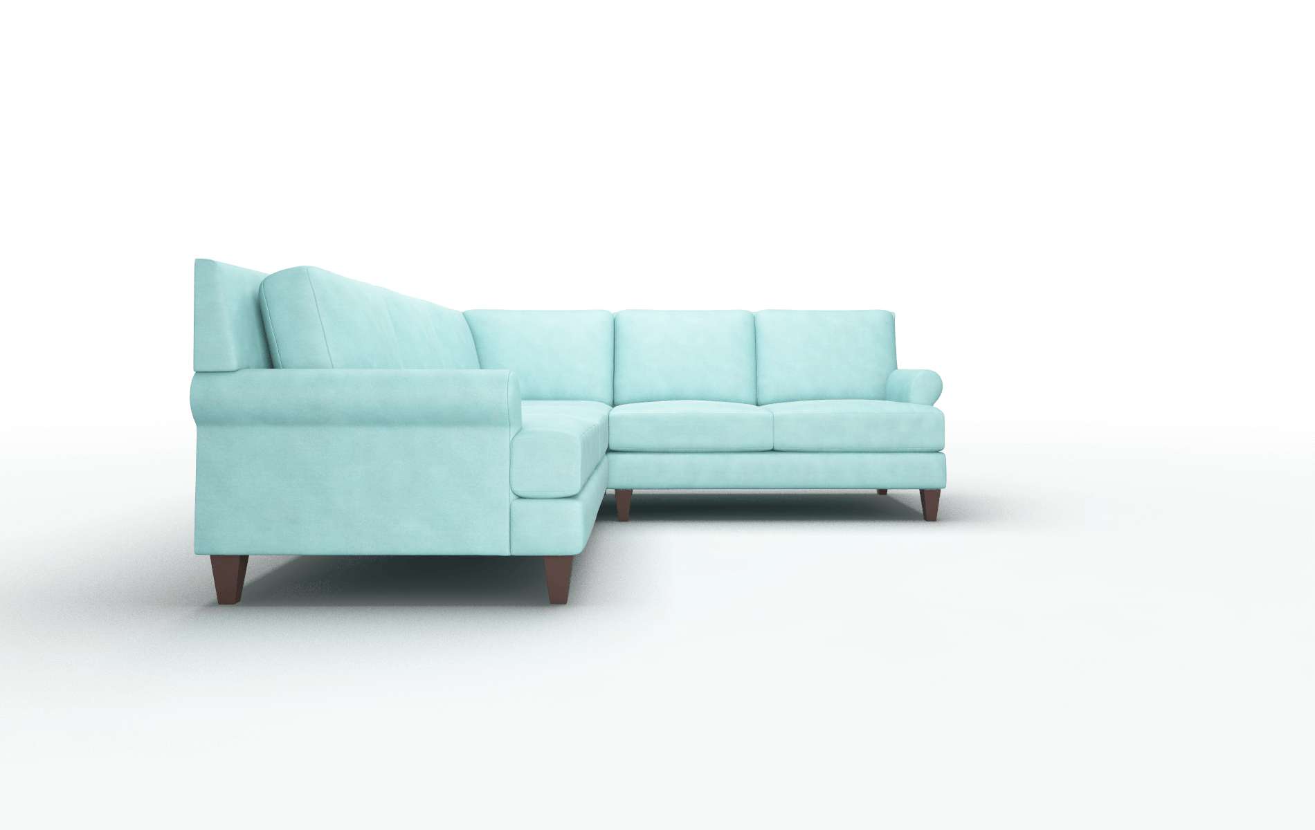Stockholm Leslie Caribbean Sectional espresso legs 2
