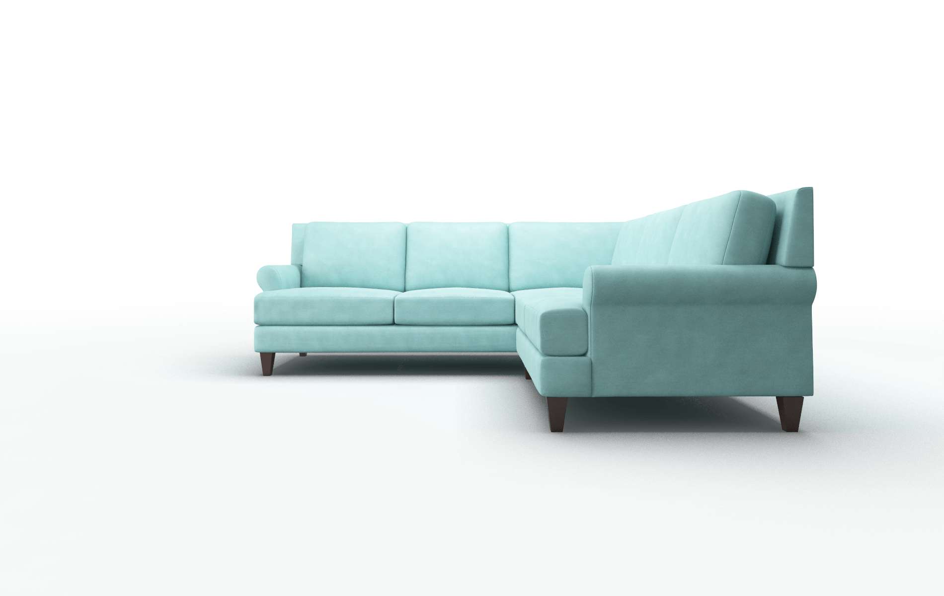 Stockholm Leslie Caribbean Sectional espresso legs 5