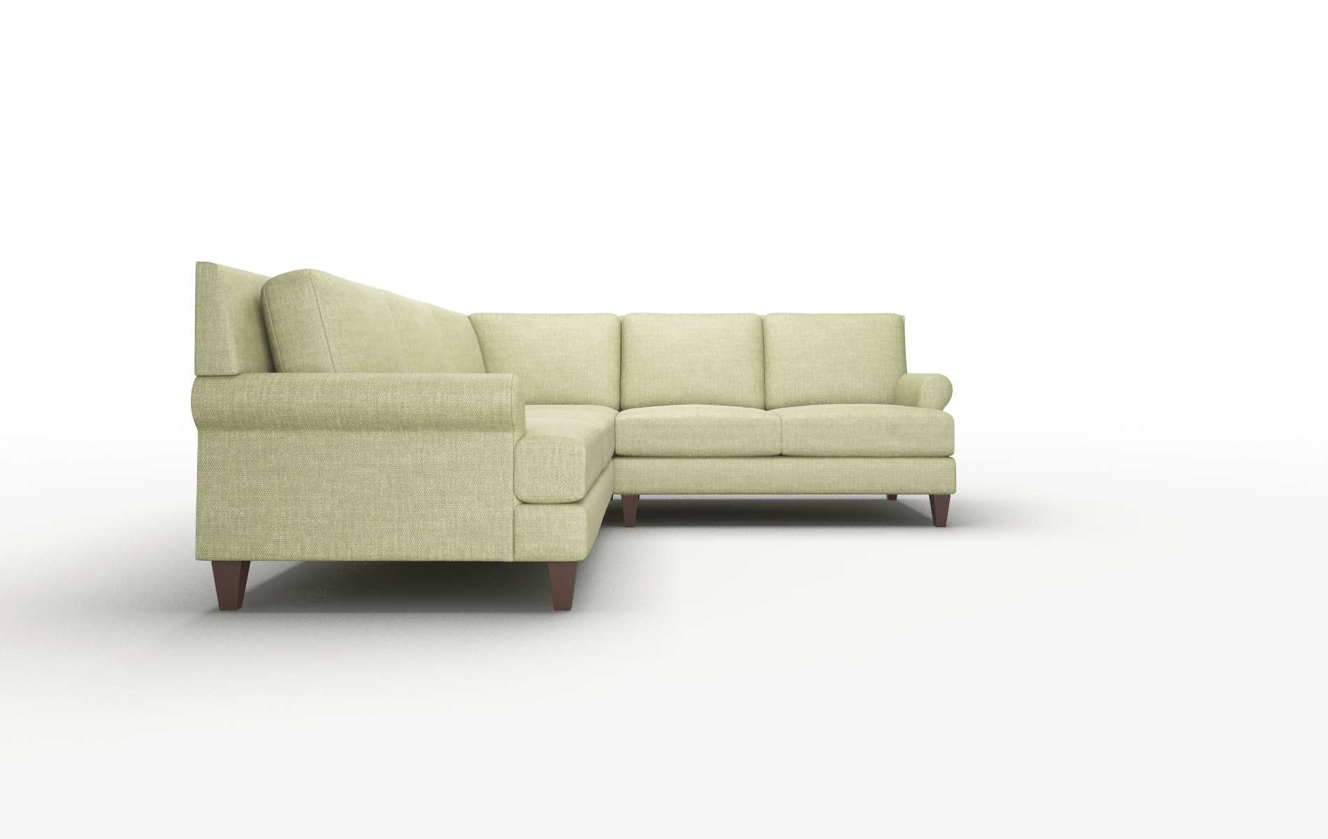 Stockholm Leslie Lawn Sectional espresso legs 2