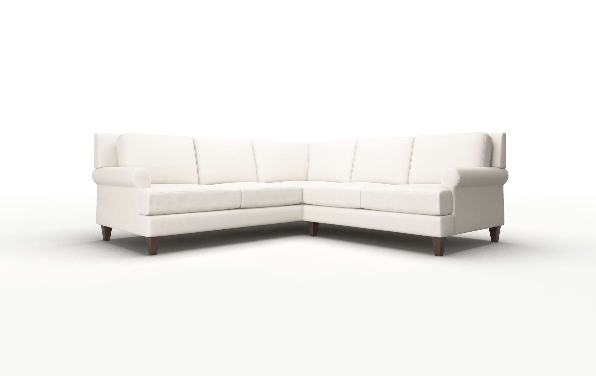 Stockholm Malibu Linen Sectional espresso legs 1