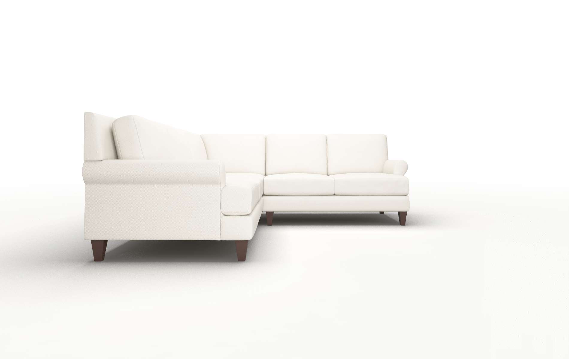Stockholm Malibu Linen Sectional espresso legs 2