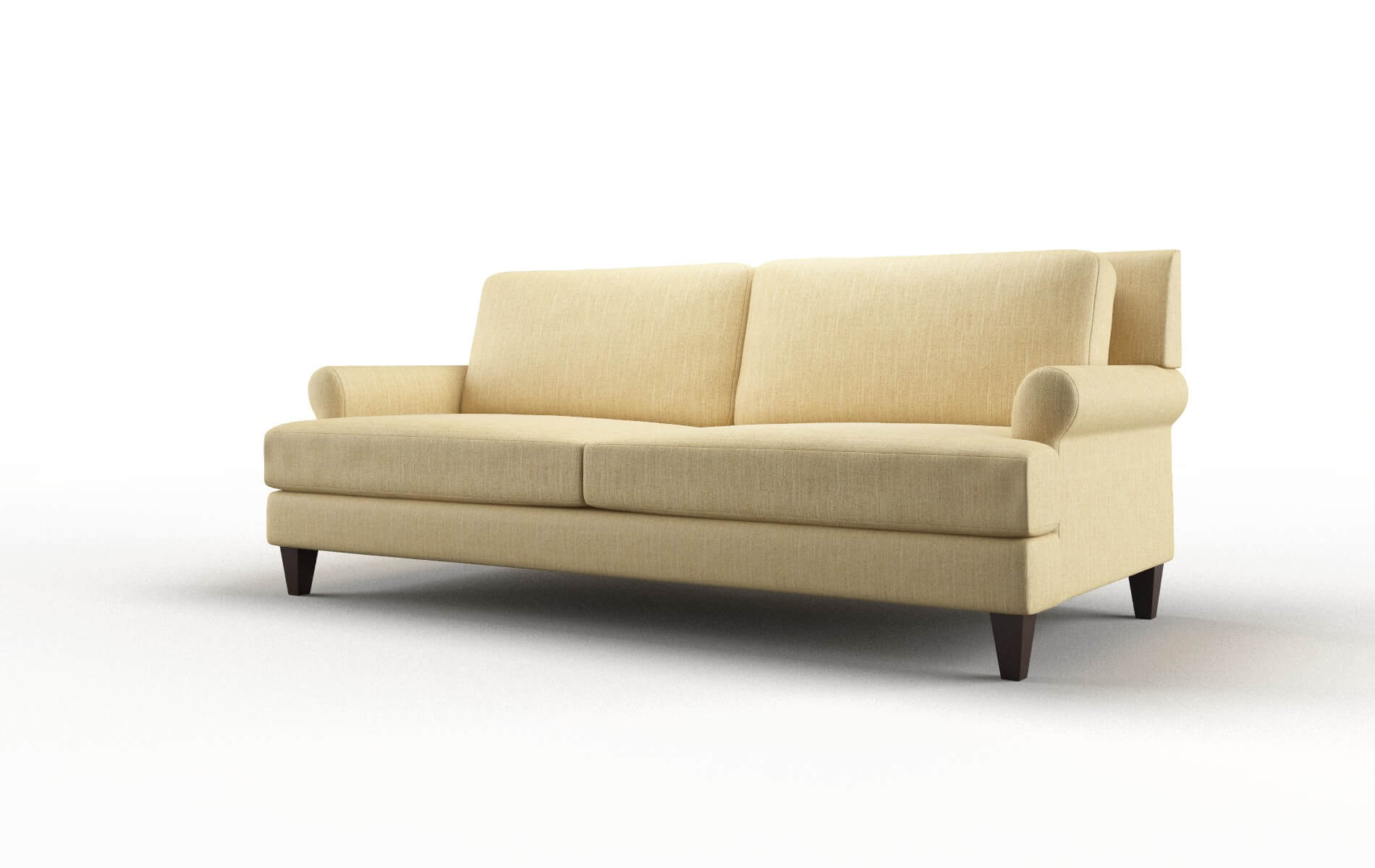 Stockholm Malibu Maize Sofa espresso legs 4