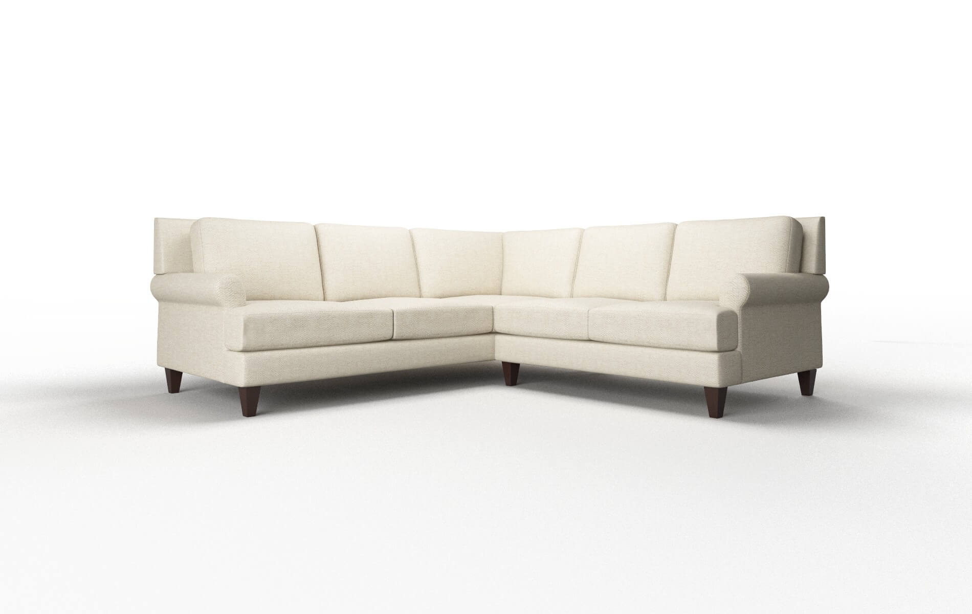 Stockholm Malibu Sand Sectional espresso legs 1