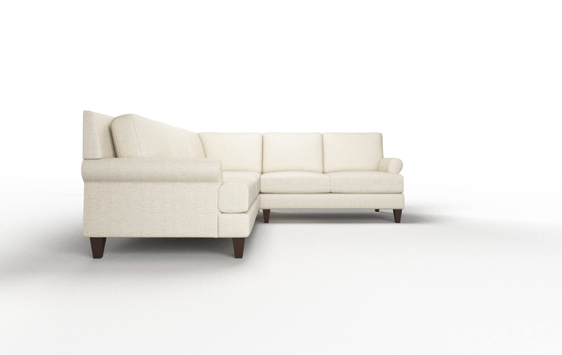 Stockholm Malibu Sand Sectional espresso legs 2