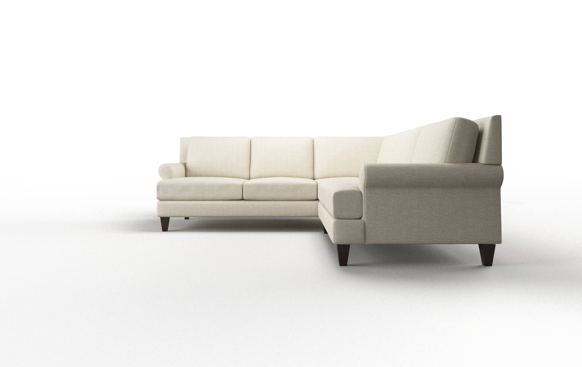 Stockholm Malibu Sand Sectional espresso legs 5