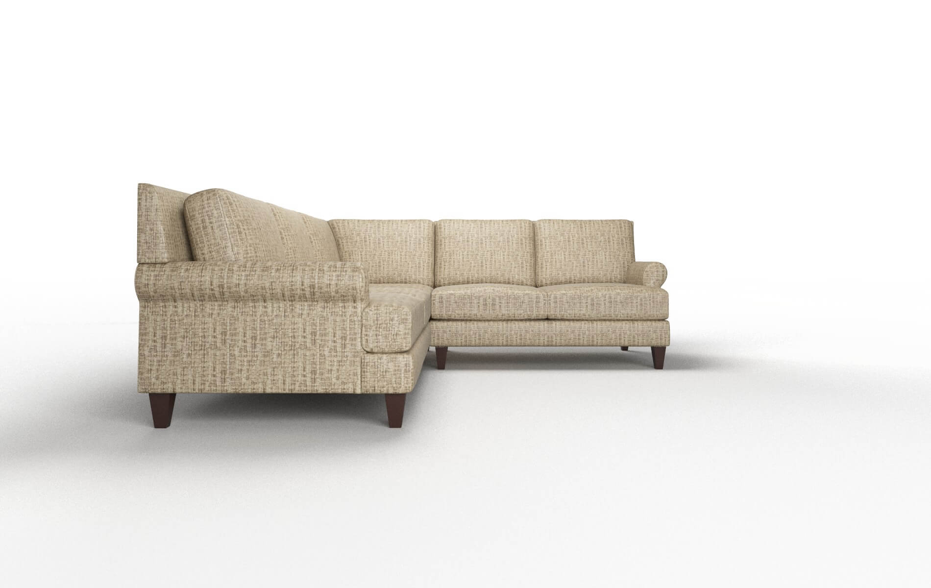 Stockholm Marcy Camel Sectional espresso legs 2