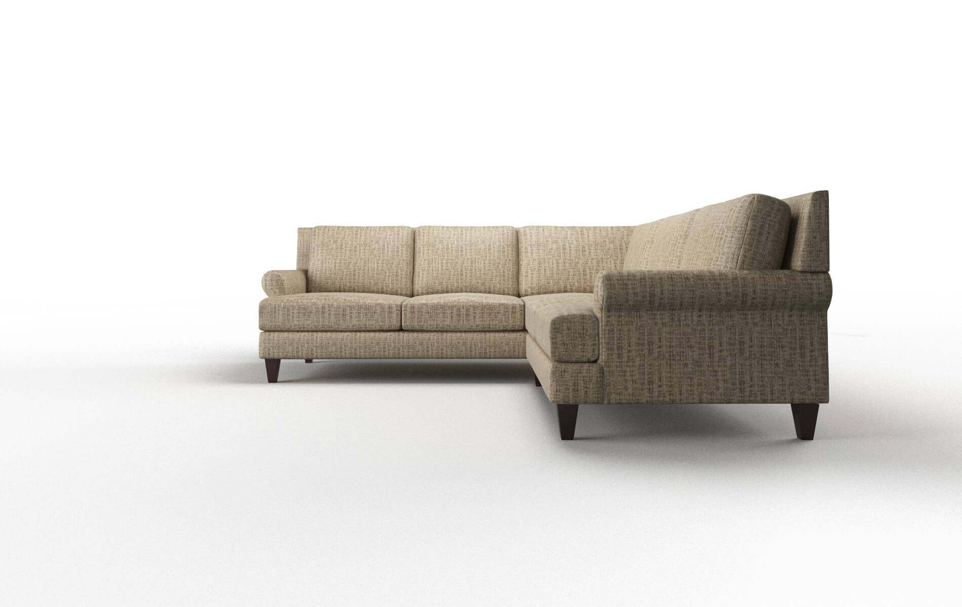 Stockholm Marcy Camel Sectional espresso legs 5