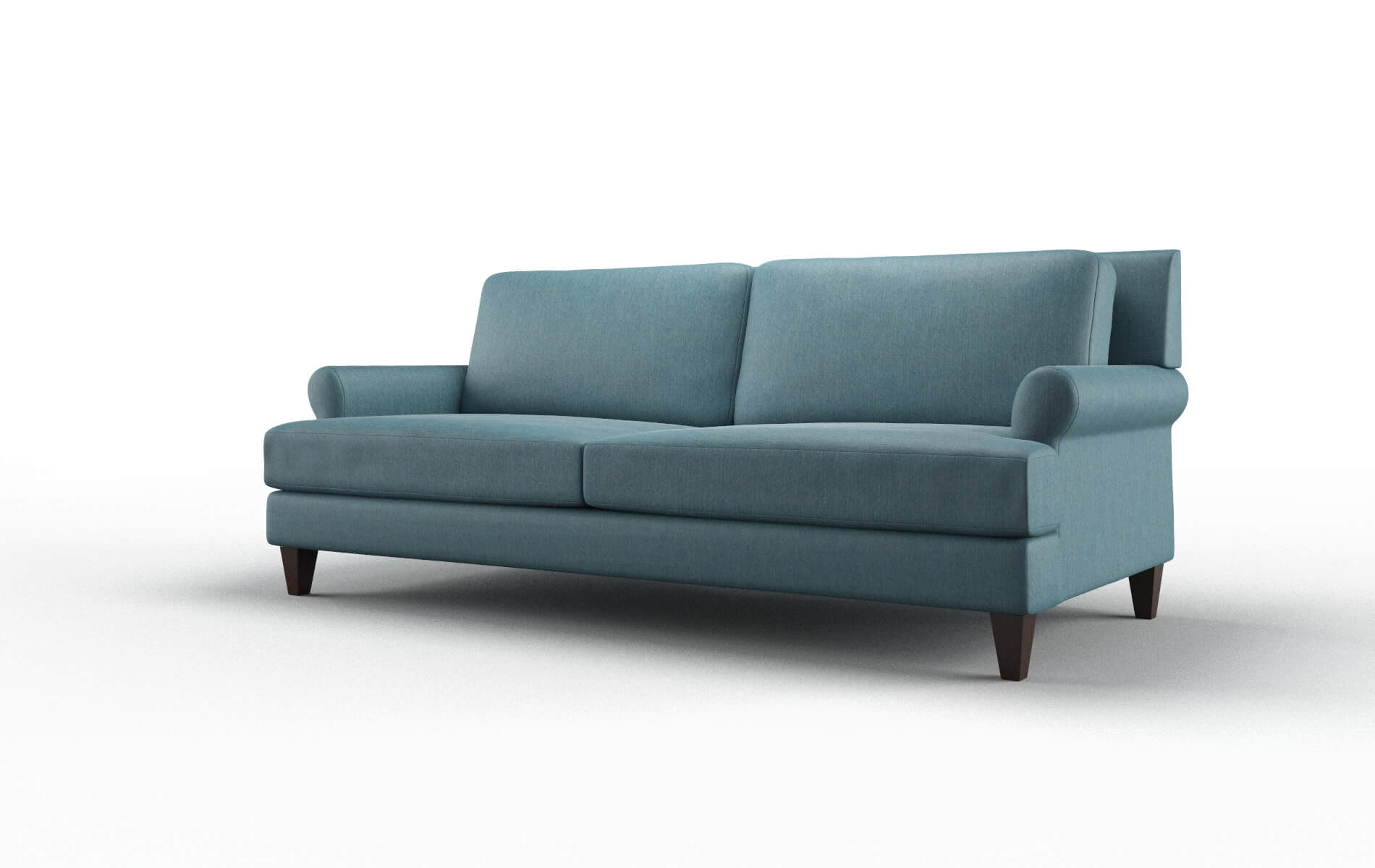 Stockholm Merit Peacock Sofa espresso legs 4