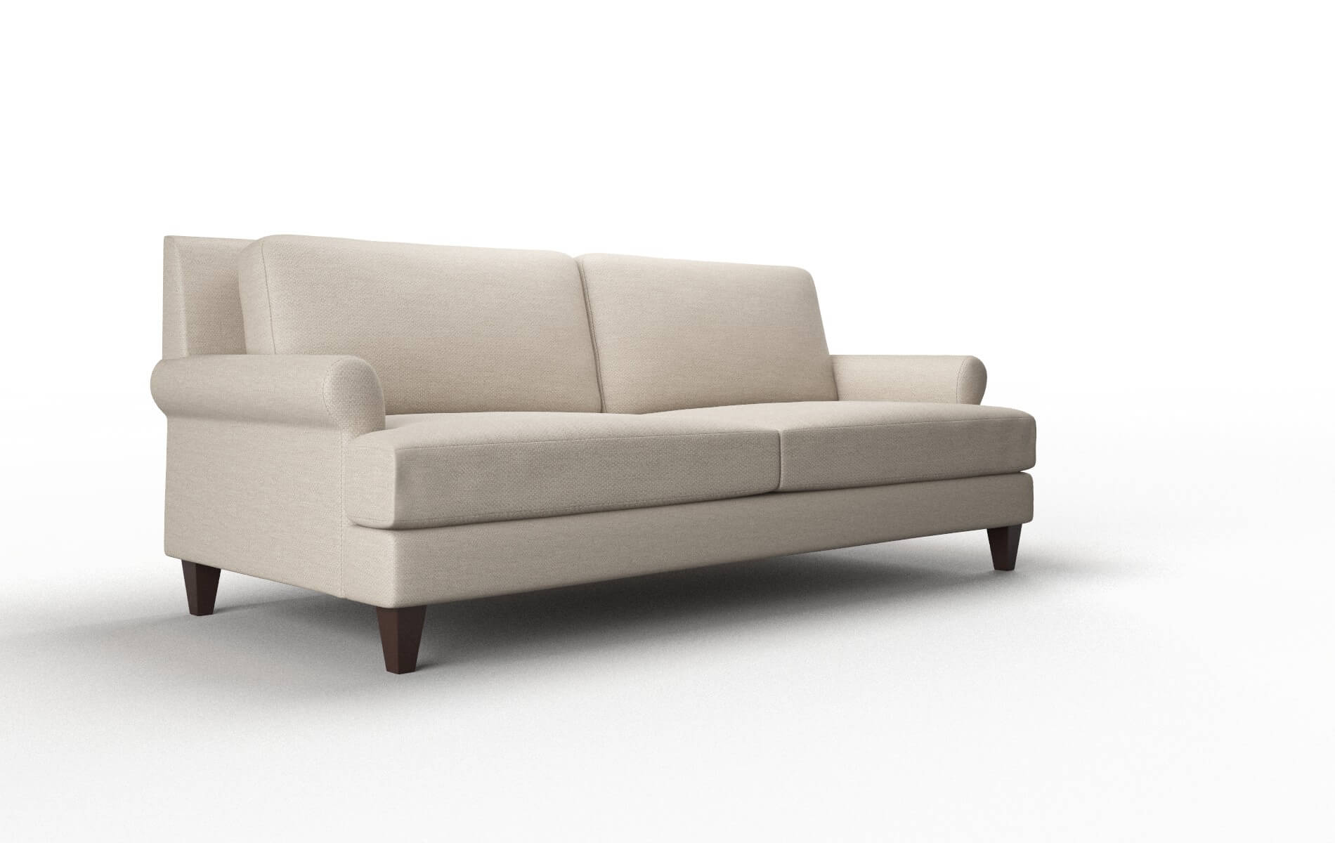 Stockholm Naples Almond Sofa espresso legs 2