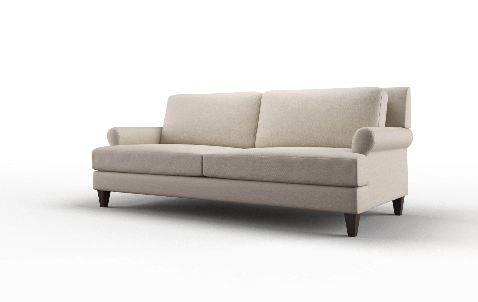 Stockholm Naples Almond Sofa espresso legs 4