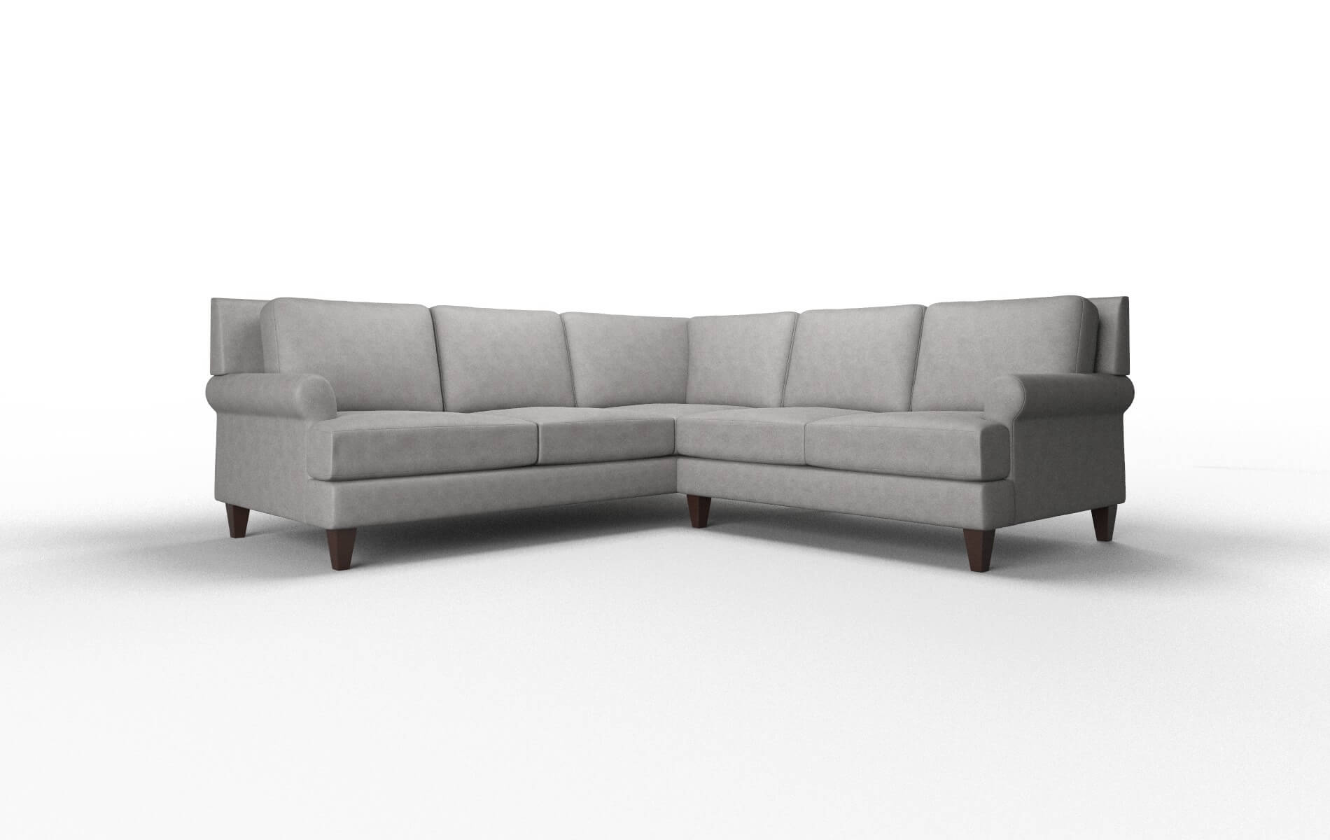 Stockholm Noble Smoke Sectional espresso legs 1