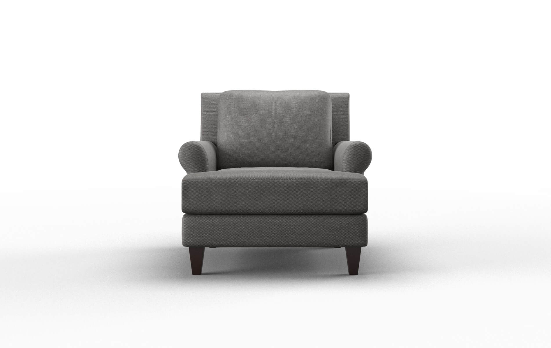 Stockholm Oscar Grey Chair espresso legs 1