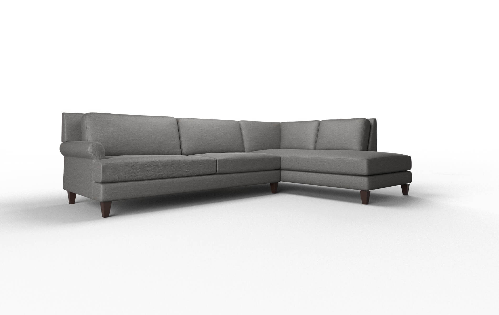 Stockholm Oscar Grey Panel espresso legs 2