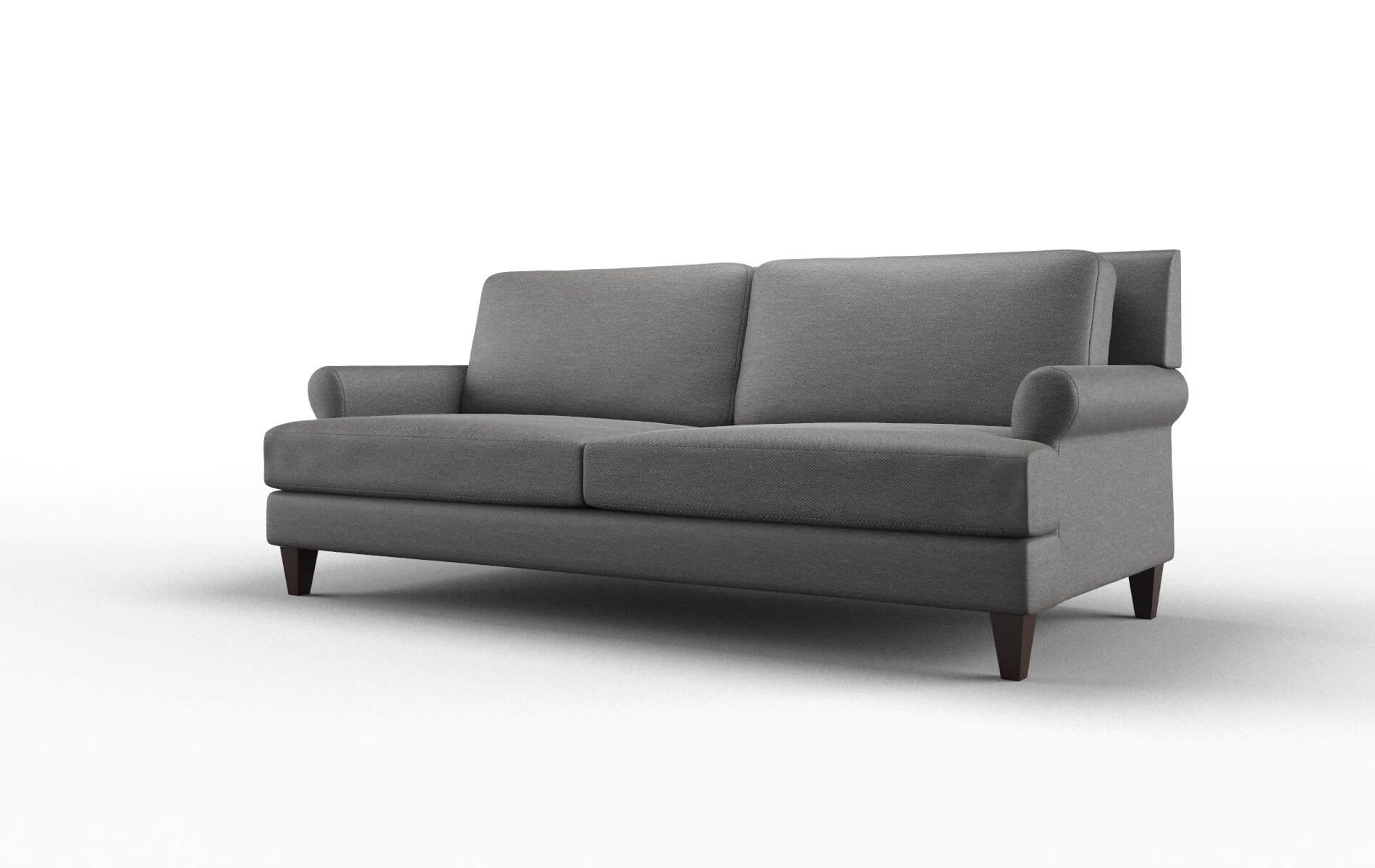 Stockholm Oscar Grey Sofa espresso legs 4
