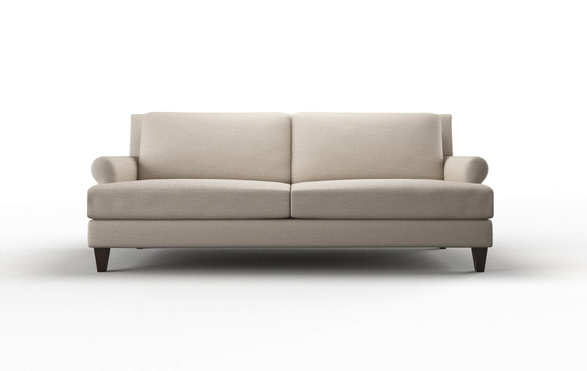 Stockholm Oscar Linen Sofa espresso legs 1