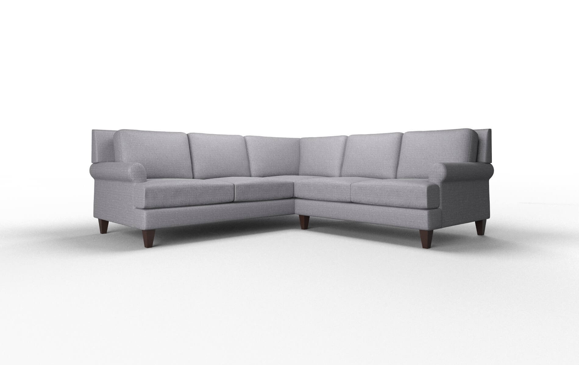 Stockholm Parker Ash Sectional espresso legs 1