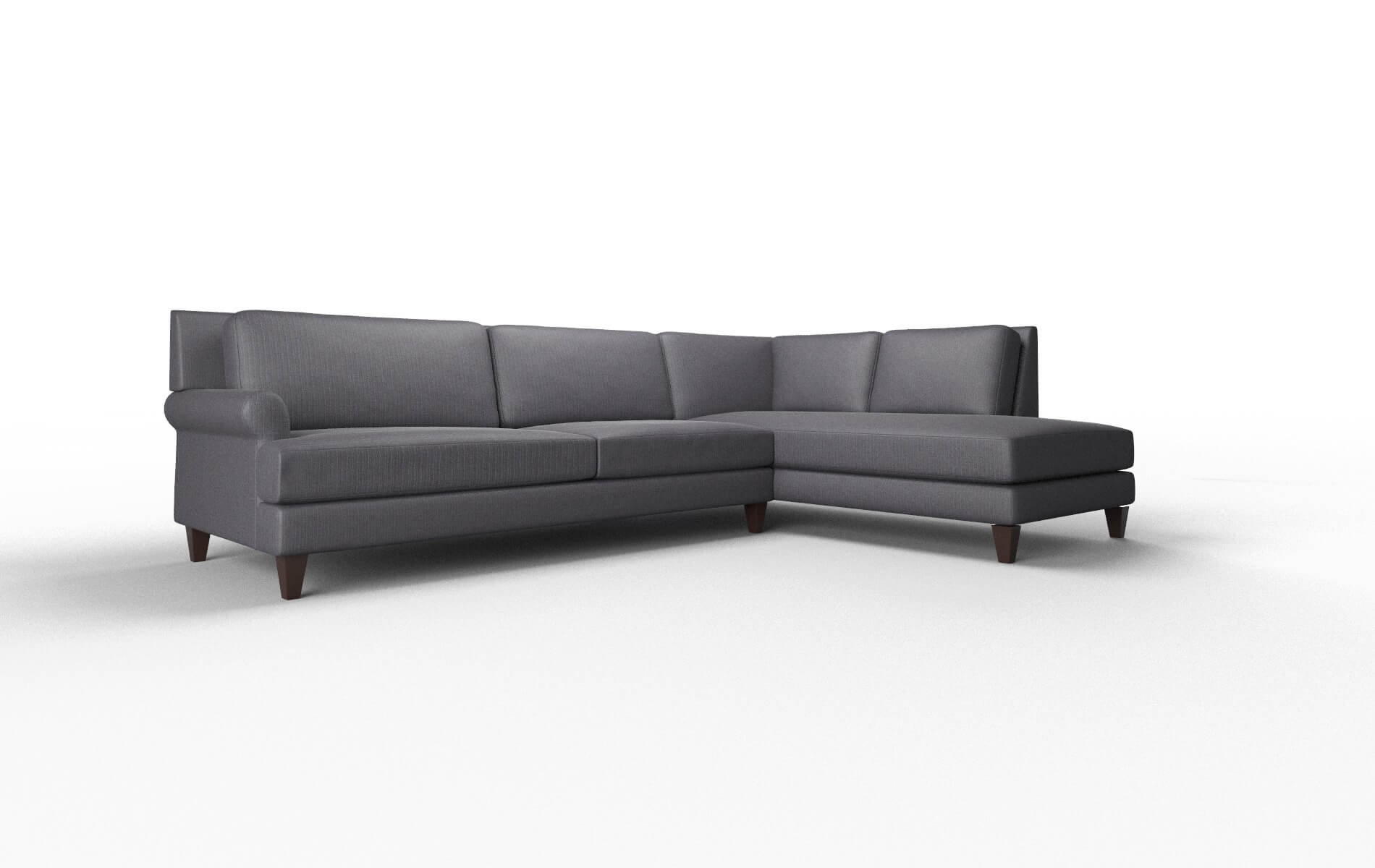 Stockholm Parker Charcoal Panel espresso legs 2