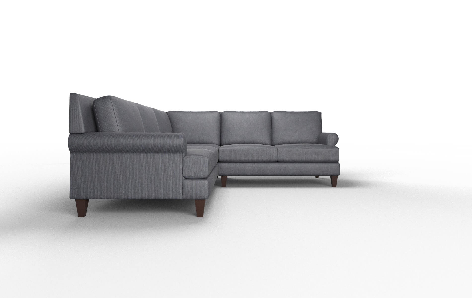 Stockholm Parker Midnight Sectional espresso legs 2
