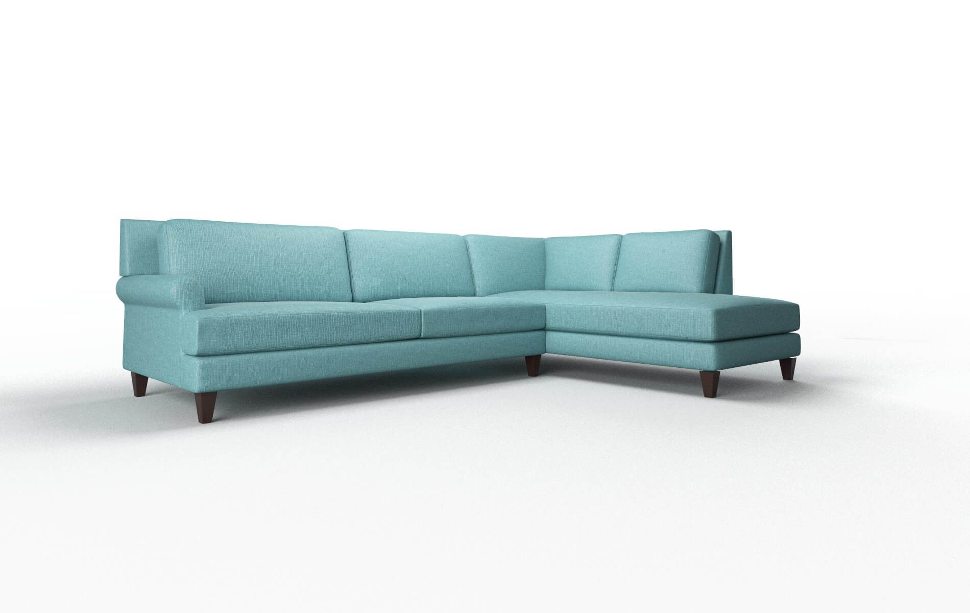 Stockholm Parker Turquoise Panel espresso legs 2