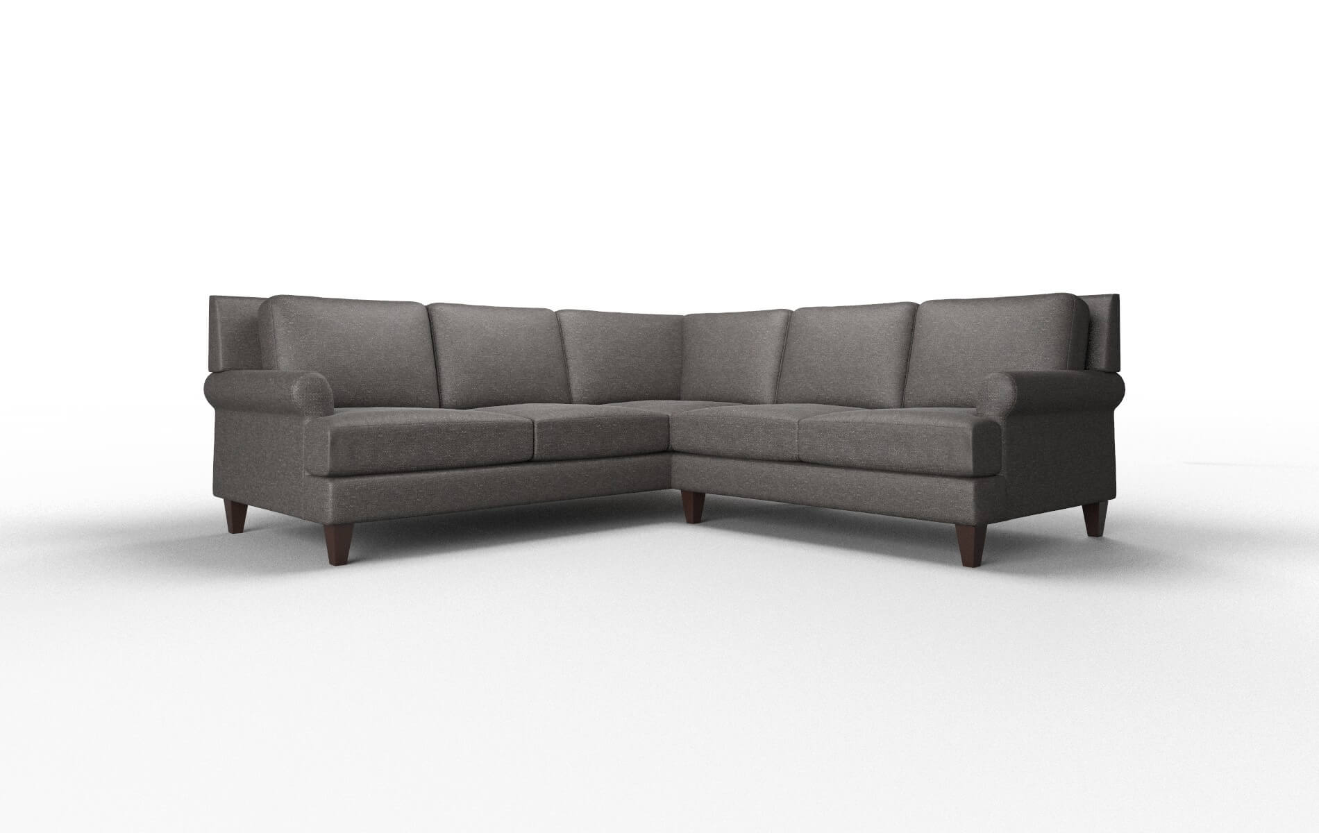 Stockholm Phoenix chocolate Sectional Espresso Legs  1